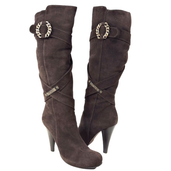 TWICE 🇮🇹WOMEN'S BROWN SUEDE WINTER BOOTS - Picture 6 of 7